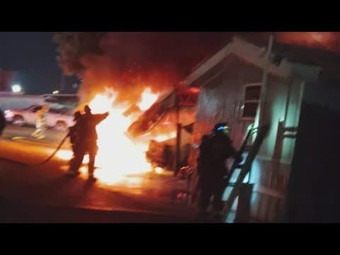 Victim asking for help after a deadly fire in Nort Texas