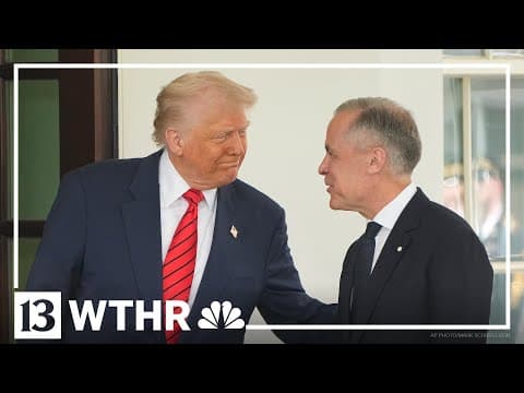 President Trump meets new Canadian Prime Minister Carney at White House to talk tariffs