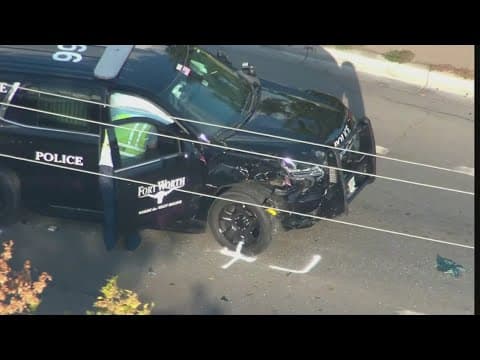 Two taken to the hospital in officer-involved crash, Fort Worth police say