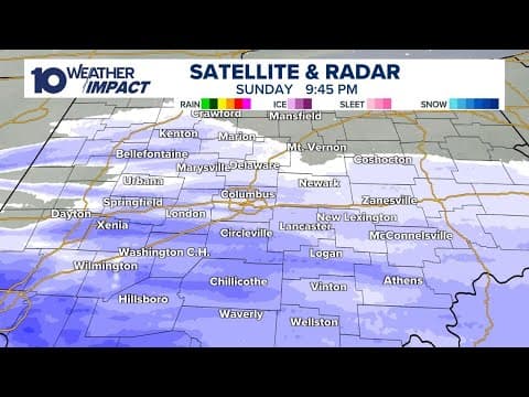 Tracking snow moving through central Ohio; the latest on timing, snowfall totals