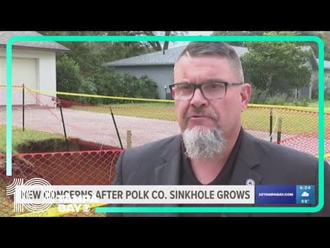 60-foot deep sinkhole still being monitored in Polk County