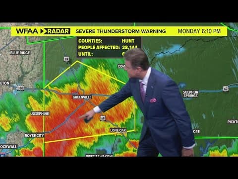 DFW Weather: More chances of severe storms Monday night