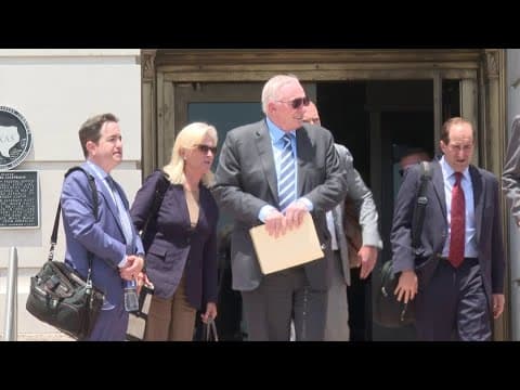 Dallas Cowboys Owner Jerry Jones walks out of court after jury selection Friday