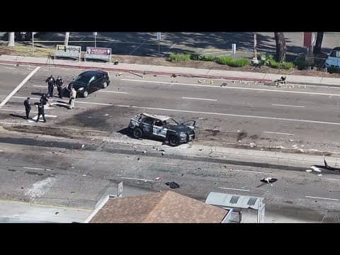 Update 11:00AM | SDPD officer killed in crash in Clairemont Mesa, second officer is in the hospital