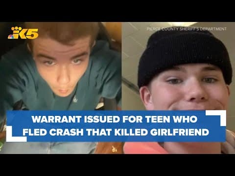 Warrant issued for teen who fled scene of crash that killed his girlfriend, police say