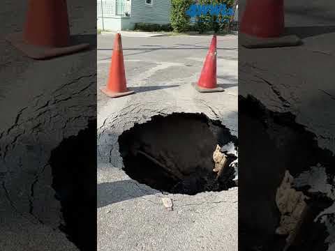 Large sinkhole reported at Tremé intersection