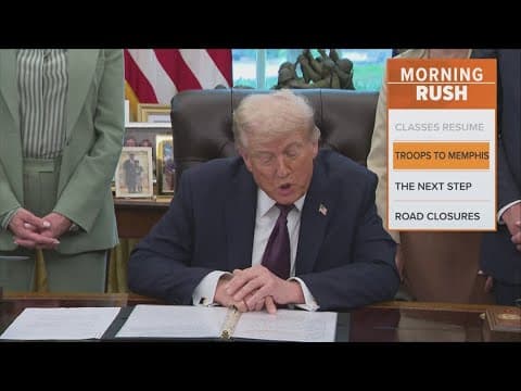 Trump says he is moving forward with plans to place federal officials in Memphis