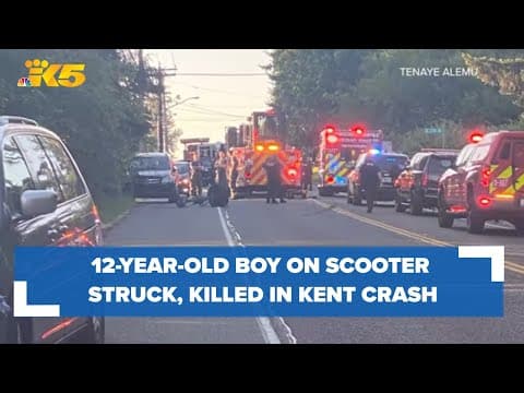 12-year-old boy on scooter struck, killed in Kent crash
