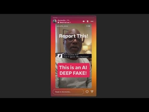 New Orleans doctor says AI deepfakes used his likeness to push vitamins online