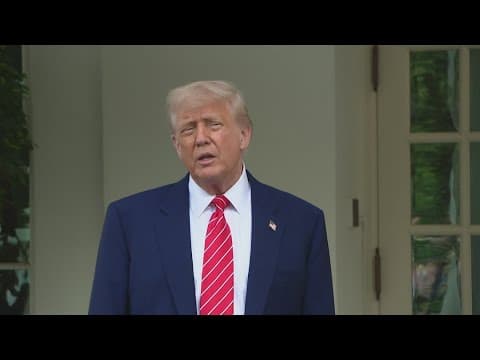 President Donald Trump speaks on the new American pope