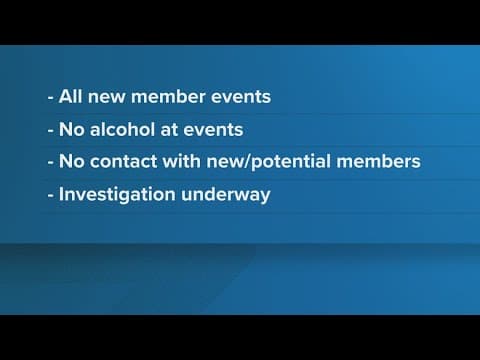 Alleged misconduct causes suspension of fraternity and sorority events 'indefinitely' at University