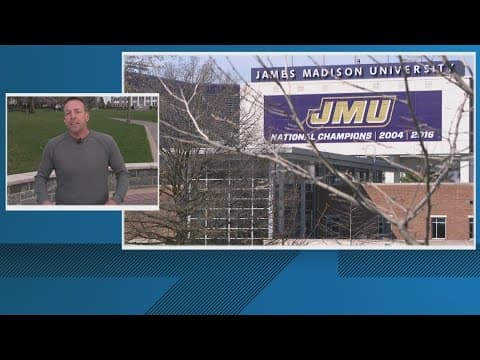 James Madison University Men's Basketball Team gets ready for big game