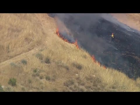 String of brush fires burn across San Diego County