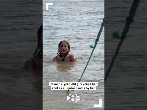 Caught on camera: Alligator swims past young Texas wakesurfer
