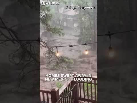 Flash flooding washes away house in New Mexico #weather #newmexico #flooding