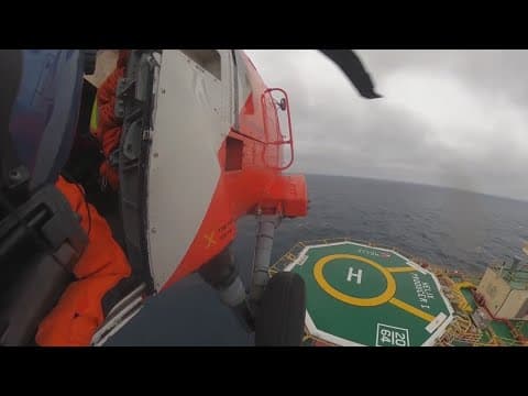 Man rescued from offshore rig