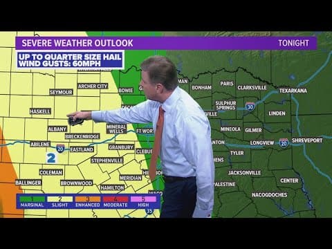 DFW Weather: Showers and storms are possible Tuesday night into Wednesday