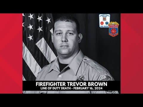 WATCH: Procession for fallen Virginia firefighter Trevor Brown