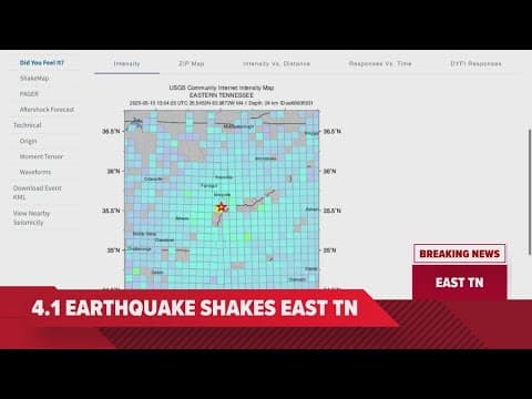 4.1 magnitude earthquake rattles East Tennessee