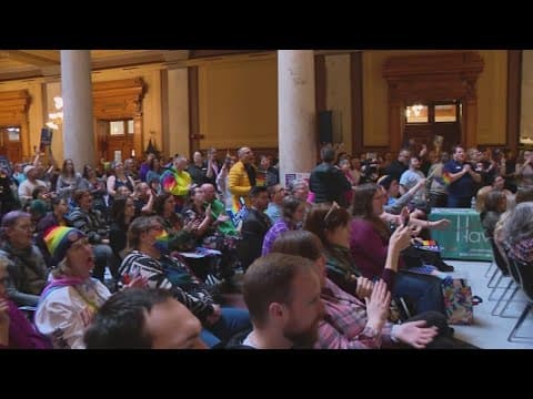 'We won't go back!' | Hundreds from LGBTQ+ community gather at Indiana Statehouse