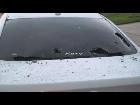 Up to tennis ball-sized hail hits Everman Sunday evening