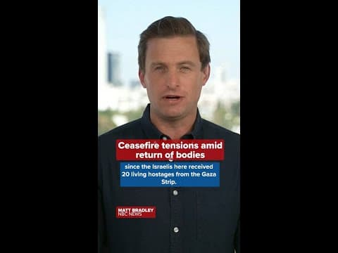 Tensions over the release of bodies in the Israel-Hamas ceasefire