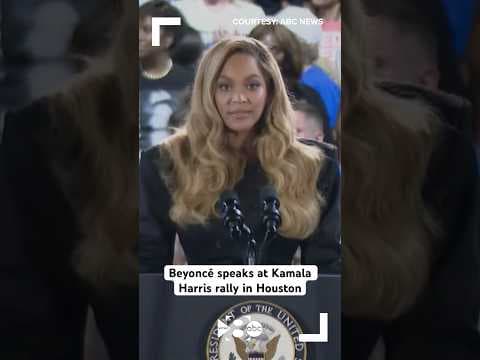 Beyoncé speaks at Kamala Harris rally in Houston