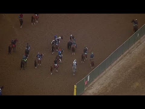Chopper 8 aerials above Del Mar Racetrack ahead of Opening Day
