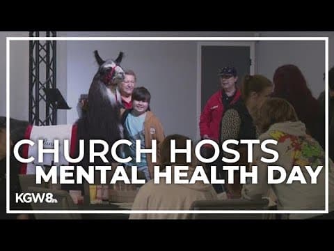 Vancouver church hosts mental health day with a therapy Llama