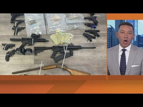 4 men arrested after 20 guns, drugs, cash found in home on Indy's north side