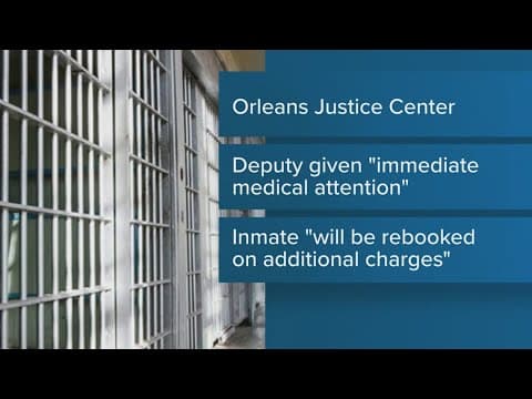 Inmate assaults deputy inside jail, Orleans Parish Sheriff's Office says
