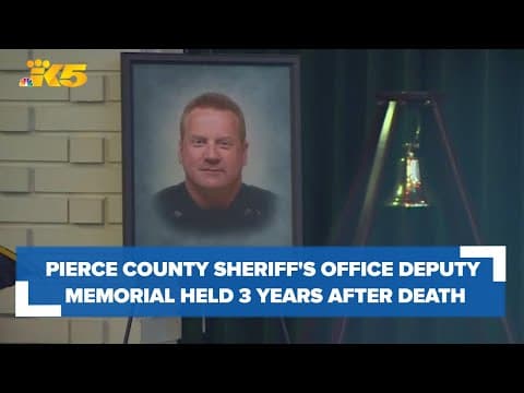 Pierce County Sheriff's Office deputy memorial held three years after his death