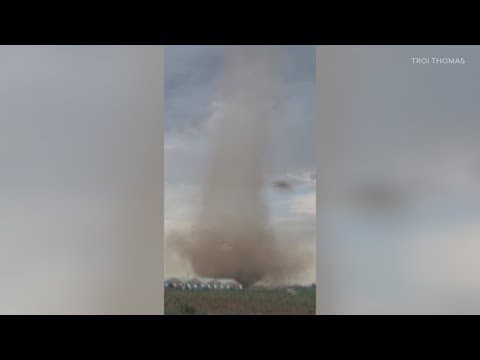 WATCH: Landspout tornado spotted near Lochbuie