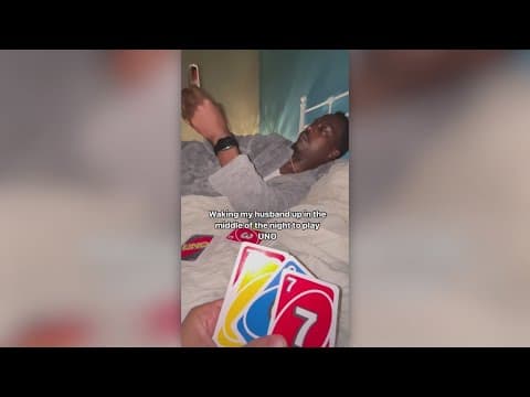 This woman asked her partner to play Uno in the middle of the night