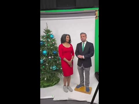 Behind-the-scenes for a Christmas promo shoot
