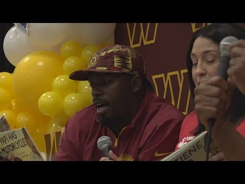 Commanders inspiring children to read