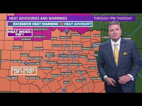 DFW Weather: Heat advisories likely to stick around as heat index exceeds 105 degrees