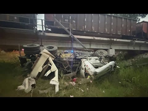 Train crashes into 18-wheeler in Mansfield, officials say