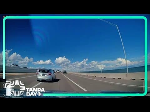 Dashcam video captures rollover crash on Howard Frankland Bridge