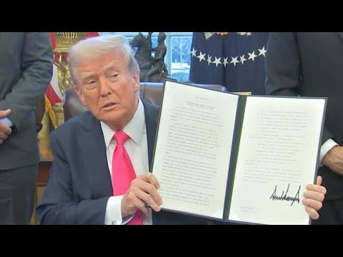 President Trump signs executive orders and announces "gold cards" (Feb. 25, 2025)