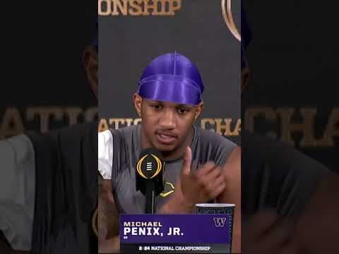 Michael Penix Jr. reacts to 34-13 loss to Michigan #shorts