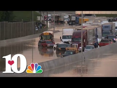 1-24 in Chattanooga is back open after 6 inches of rain yesterday, stranding cars