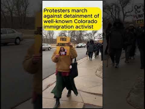 Protesters march against detainment of Colorado immigration activist
