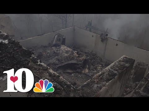 No one hurt after a 'strong fire' burned several cabins near Pigeon Forge
