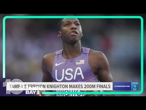 Tampa's Erriyon Knighton makes 200m final