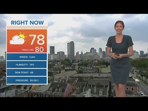 It's warm with a few showers, then it cools down next week