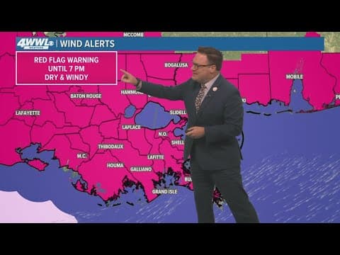 Weather 5PM Wednesday Update: Impact Alert Day with Fire Danger, Red Flag Warning due to dry conditi