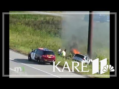 Motorist rescued from burning vehicle by trooper, samaritans