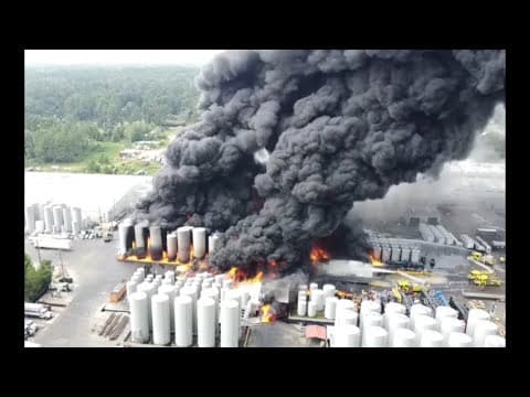 1-mile evacuation: Drone video shows aftermath in Roseland