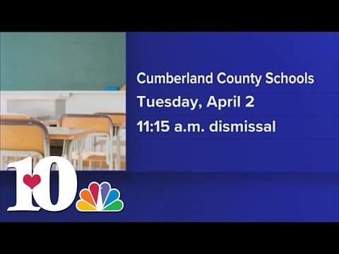 Cumberland Co. Schools to dismiss early on April 2 ahead of severe weather